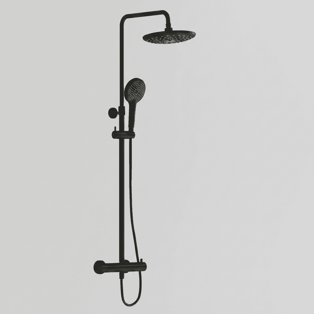 VitrA AquaHeat Bliss 240 2F Termostatik Duş Sistemi Mat Siyah Pirinç Gövde i