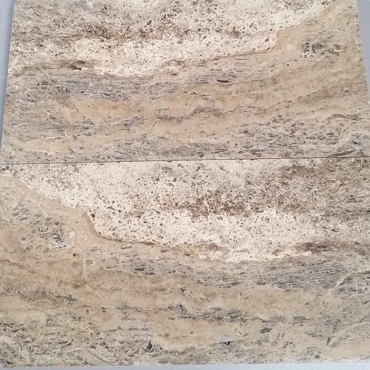 Silver Traverten damar kesim Cilalı Taş 2x30x30 cm — ürün görseli 1