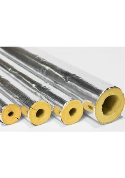 Folyo Kaplı Camyünü Prefabrik Boru Yalıtımı 27 mm × 120 cm — ürün görseli 1